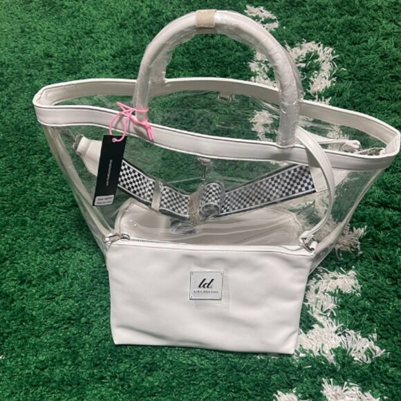 Like Dream Clear Tote Bag, Crossbody Bag, Stadium Approved Clear Purse & Wh 2pcs - Picture 1 of 7